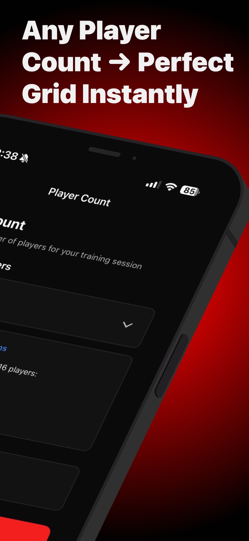 Any player count to perfect grid instantly
